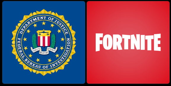 Fortnite and FBI Logo